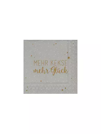 RAEDER | Weihnachts-Servietten 25x25cm MEHR KEKSE MEHR GLÜCK | 